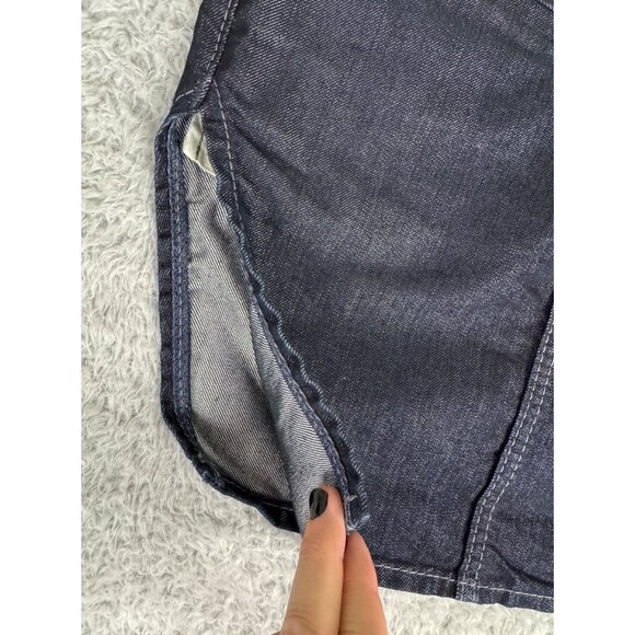 True Religion Womens Denim Mini Skirt w/Side Slit Size 28 Y2K Classic NWOT - Picture 5 of 12